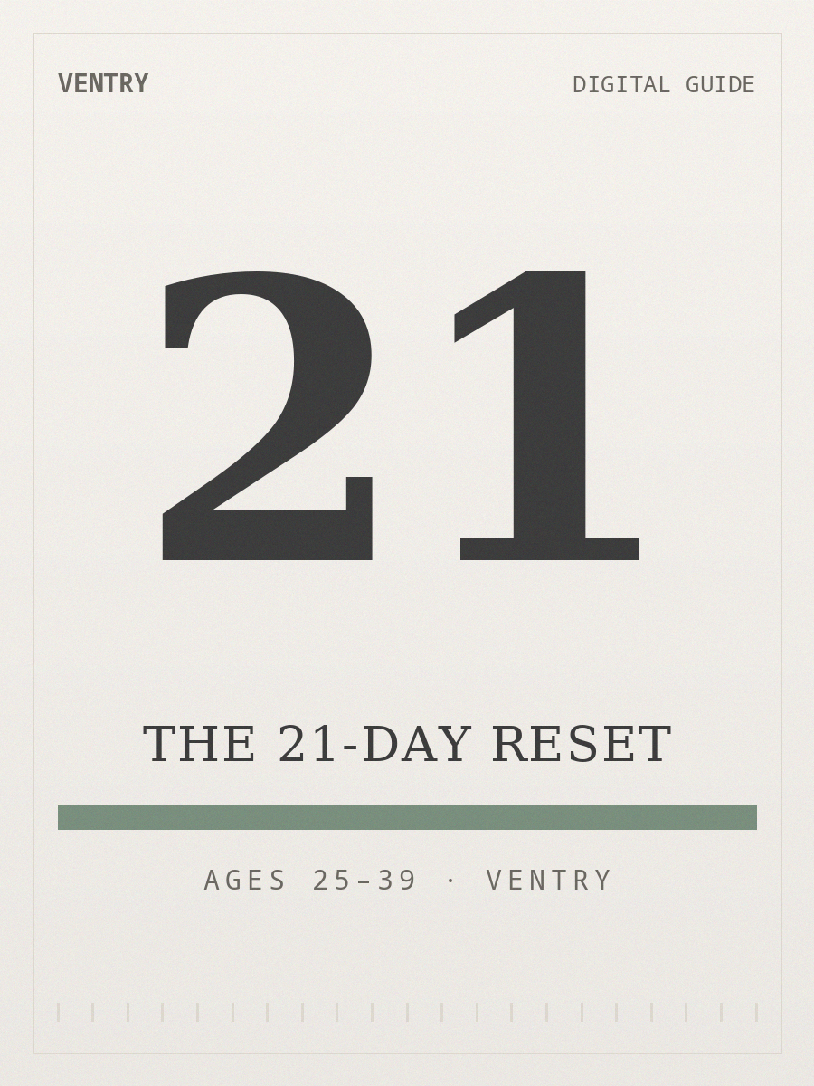 The 21-Day Reset — Ages 25–39 PDF cover